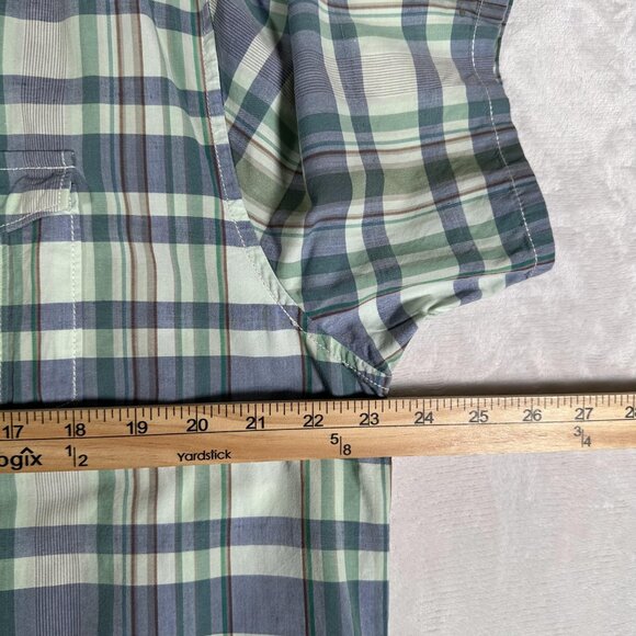 Tommy Bahama Shirt Men Size L Short Sleeve Cotton Blend Jeans Island Crafted EUC - Picture 7 of 10